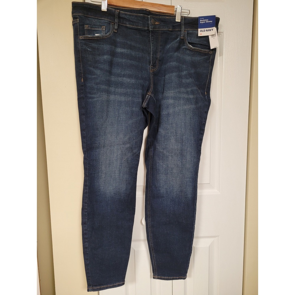 Old Navy Rockstar Super Skinny Jeans Womens‎ 40X29 Stretch Mid Rise NWT Size 20